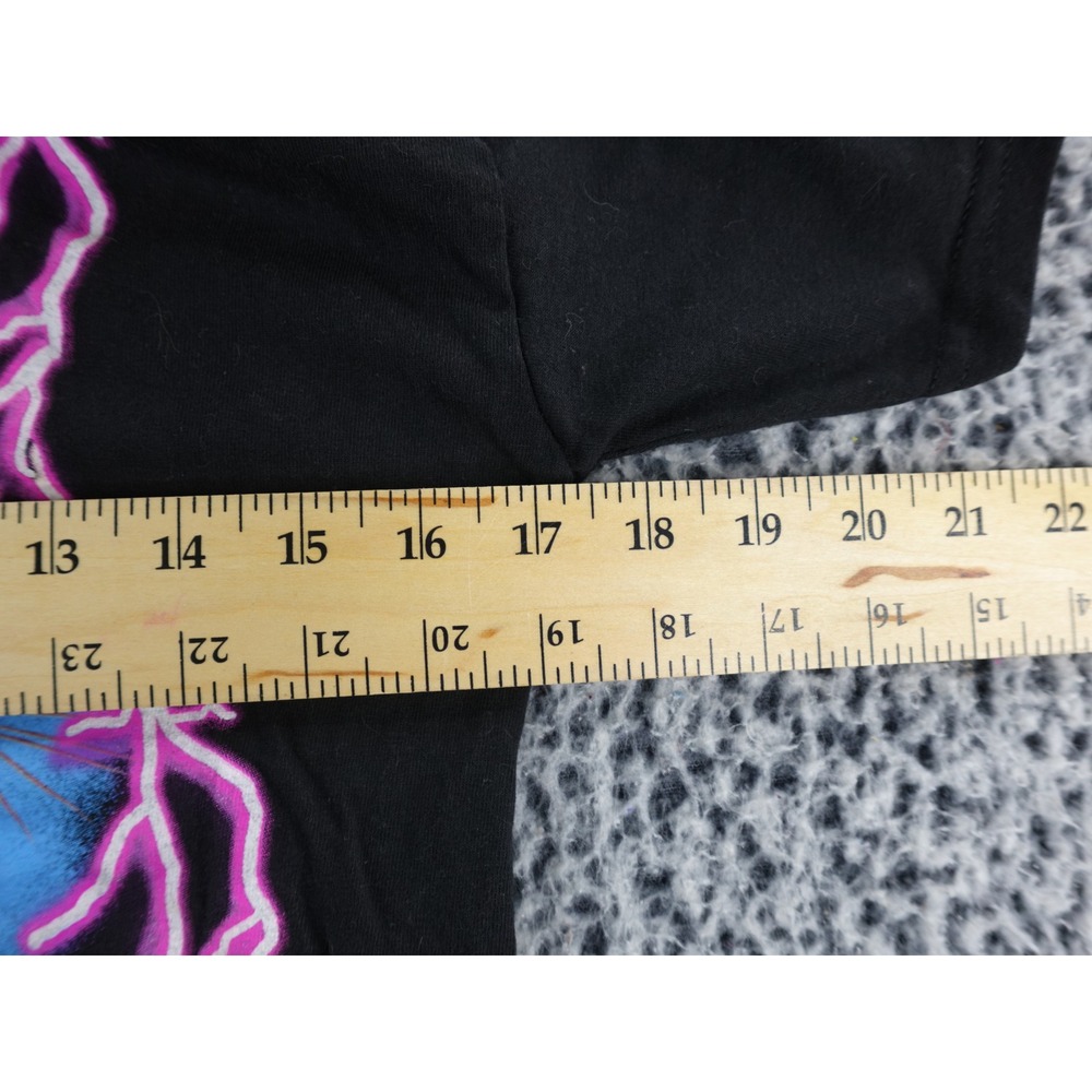 Def Leppard‎ Leopard Lightning Bolt Graphic T Shirt Black Size Small - Picture 3 of 6